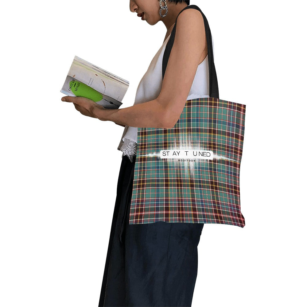 ModiToon Staytuned Check Ecobag [S] 모디툰 스테이튠드 체크 에코백