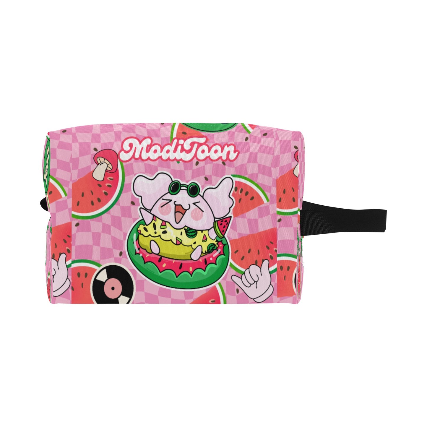 ModiToon Pink Love Daily Pouch, Handle Bag | 모디툰 핑크럽 데일리 파우치 핸들백