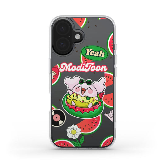 ModiToon Watermelon Love Clear Phone Case | 모디툰 워터멜론 러브 젤리 폰케이스