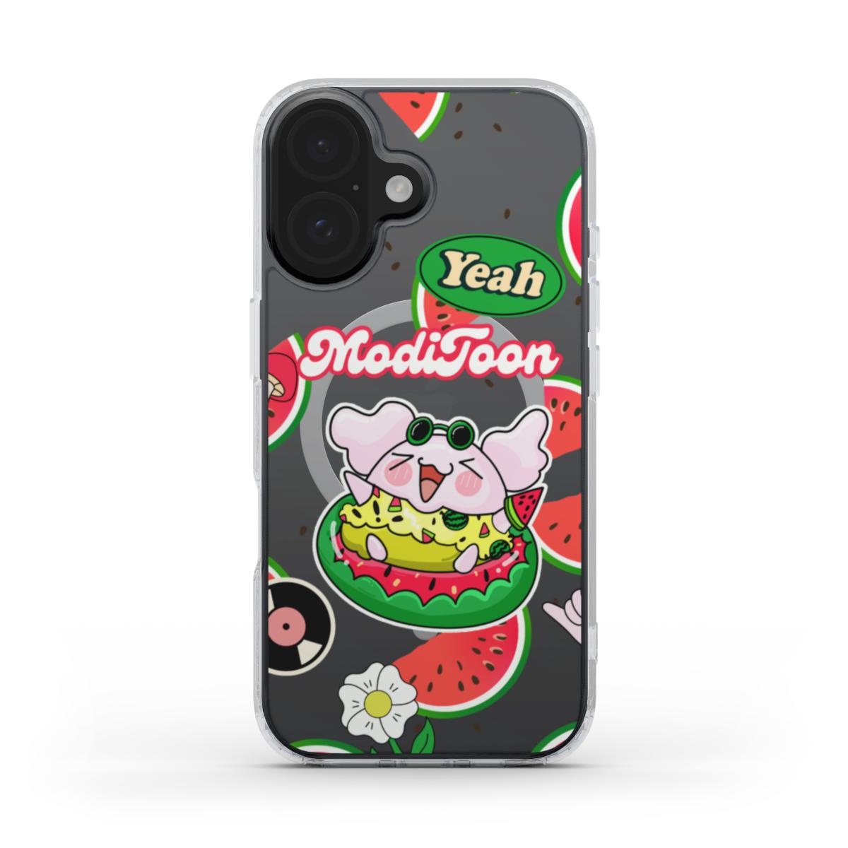 ModiToon Watermelon Love MagSafe Clear Phone Case | 모디툰 수박 젤리 폰케이스