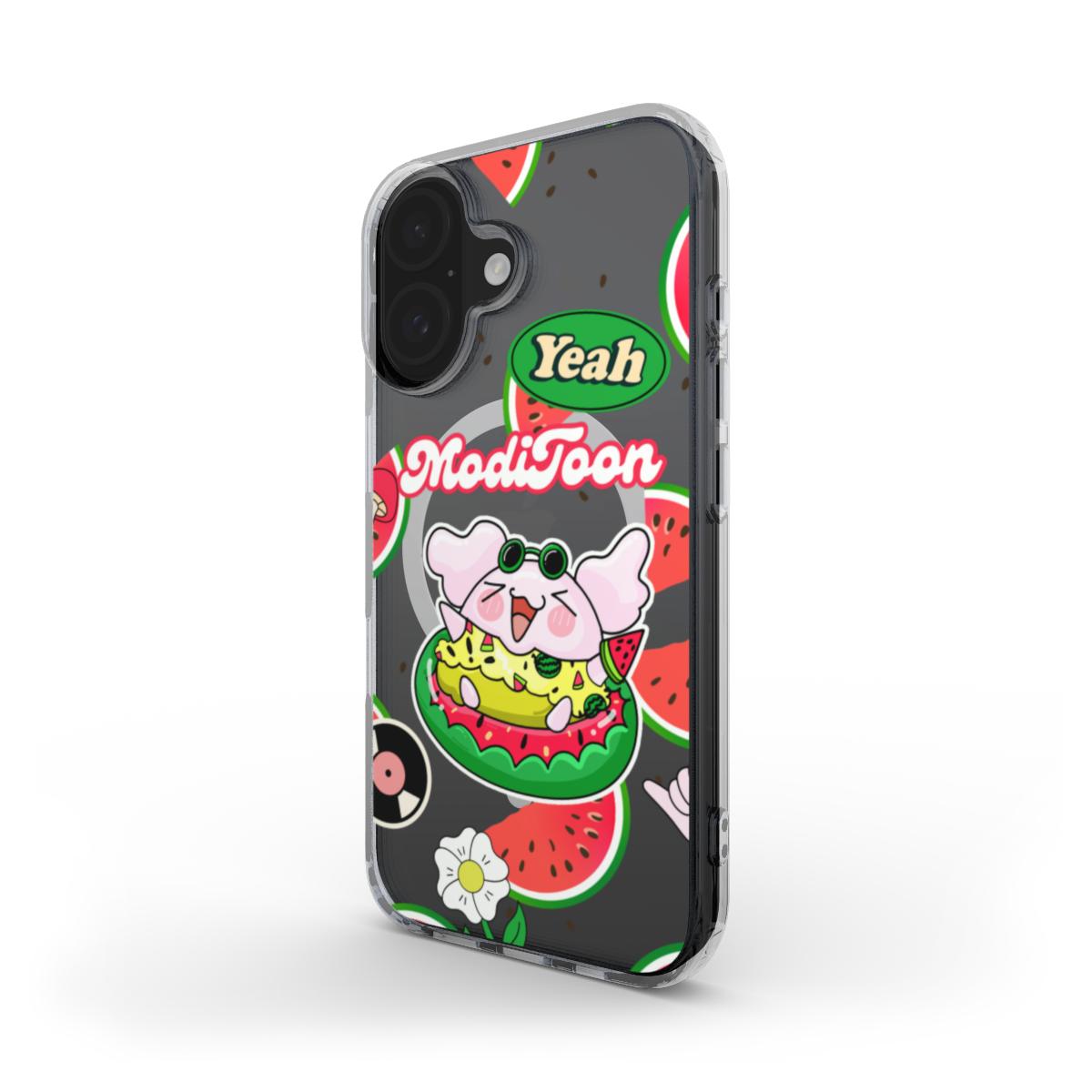 ModiToon Watermelon Love MagSafe Clear Phone Case | 모디툰 수박 젤리 폰케이스