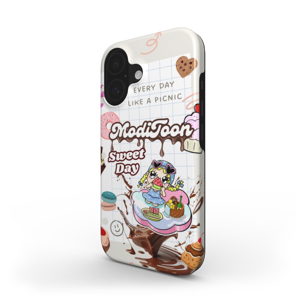 ModiToon Narae Picnic Tough Phone Case | 모디툰 나래 피크닉 범퍼 폰케이스