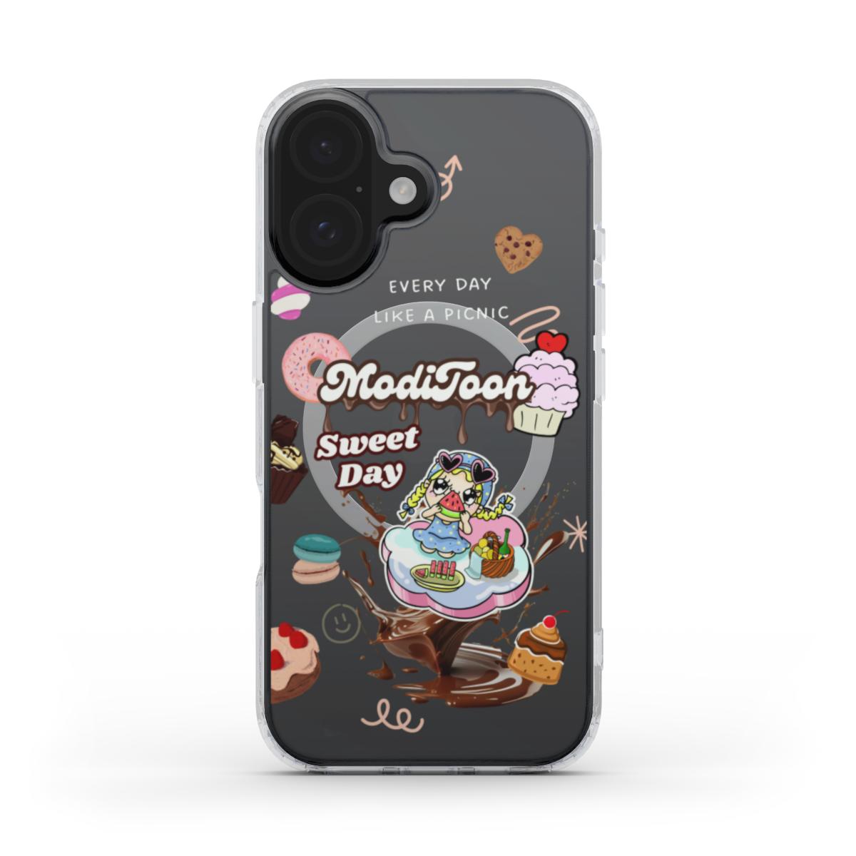 ModiToon Narae Picnic MagSafe Clear Phone Case | 모디툰 나래 피크닉 젤리 폰케이스