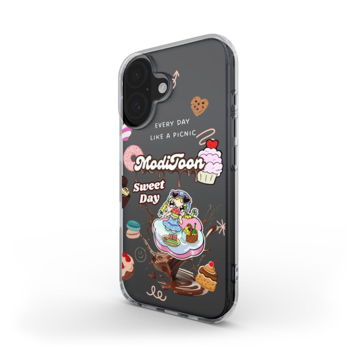 ModiToon Narae picnic Clear Phone Case | 모디툰 나래 피크닉 젤리 폰케이스