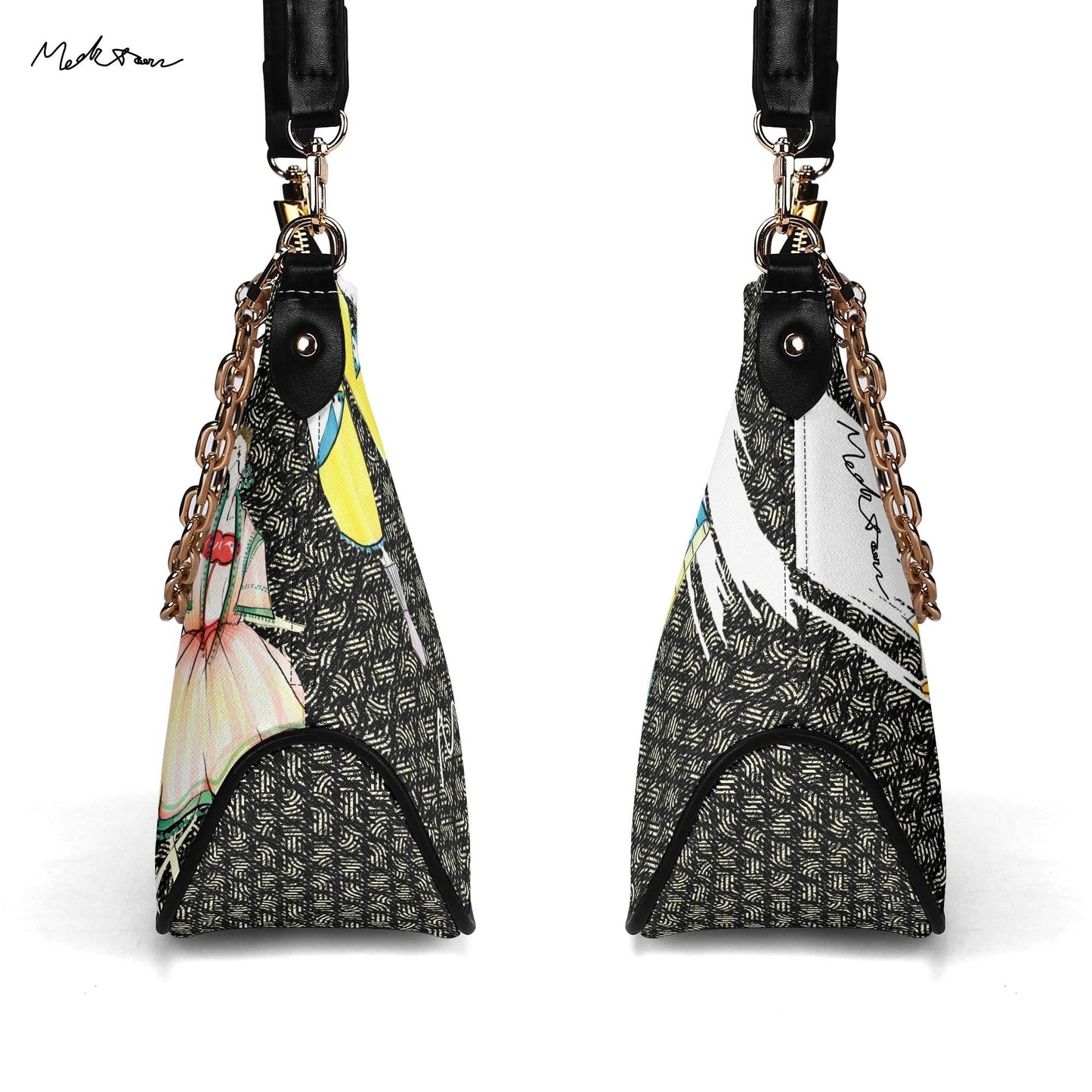 Two-ways Chain Bag [Black]