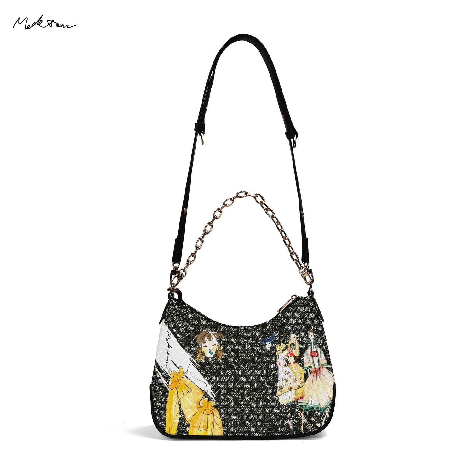 Two-ways Chain Bag [Black]
