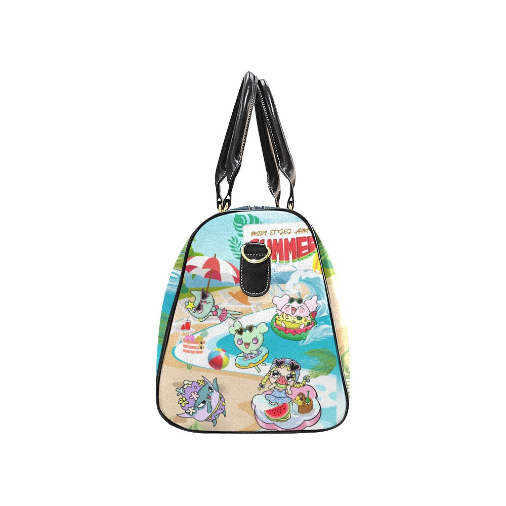 Modi Et Ses Amis Water Park Summer Travel Bag Black (Small) | 모디와 친구들 워터파크 여름 보스턴백 (S)