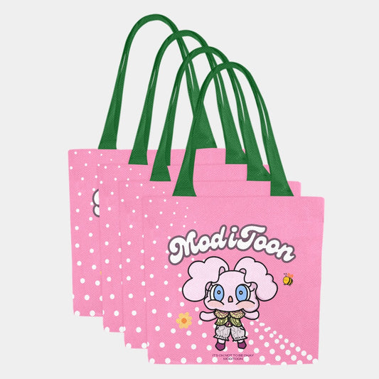ModiToon Modi's Diary Canvas Eco-bag Ensemble de 4 | 모디툰 모디의 다이어리 에코백 4종 세트