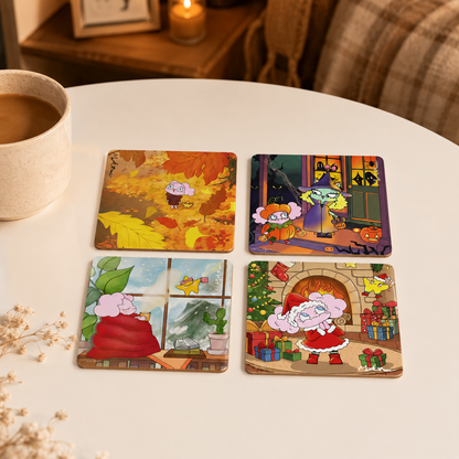 Modi et ses amis September~December Coasters | 모디와 친구들 9월~12월 컵받침