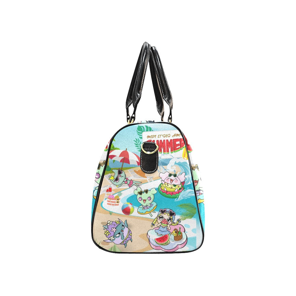 Modi Et Ses Amis Water Park Summer Travel Bag Black (Small) | 모디와 친구들 워터파크 여름 보스턴백 (S)