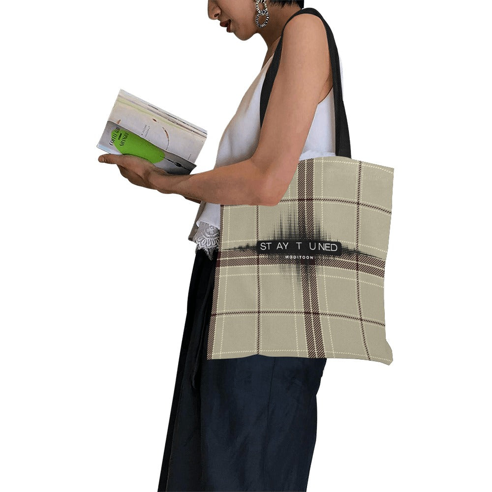 ModiToon Staytuned Check Ecobag [S] 모디툰 스테이튠드 체크 에코백