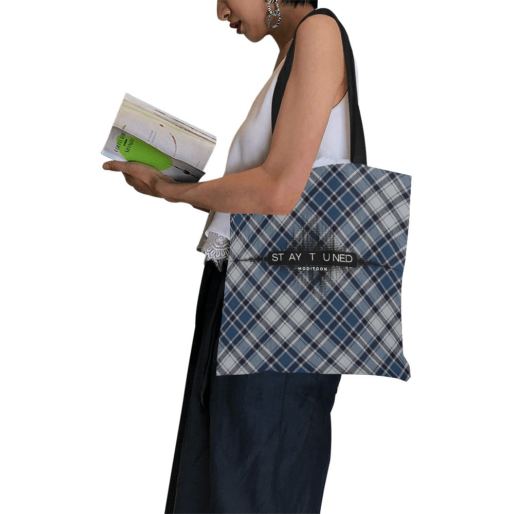ModiToon Staytuned Check Ecobag [S] 모디툰 스테이튠드 체크 에코백