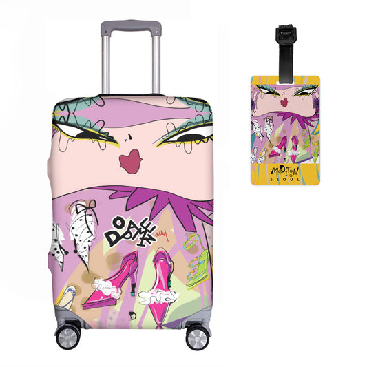 Travel Addict Luggage cover [Dopamine addict]