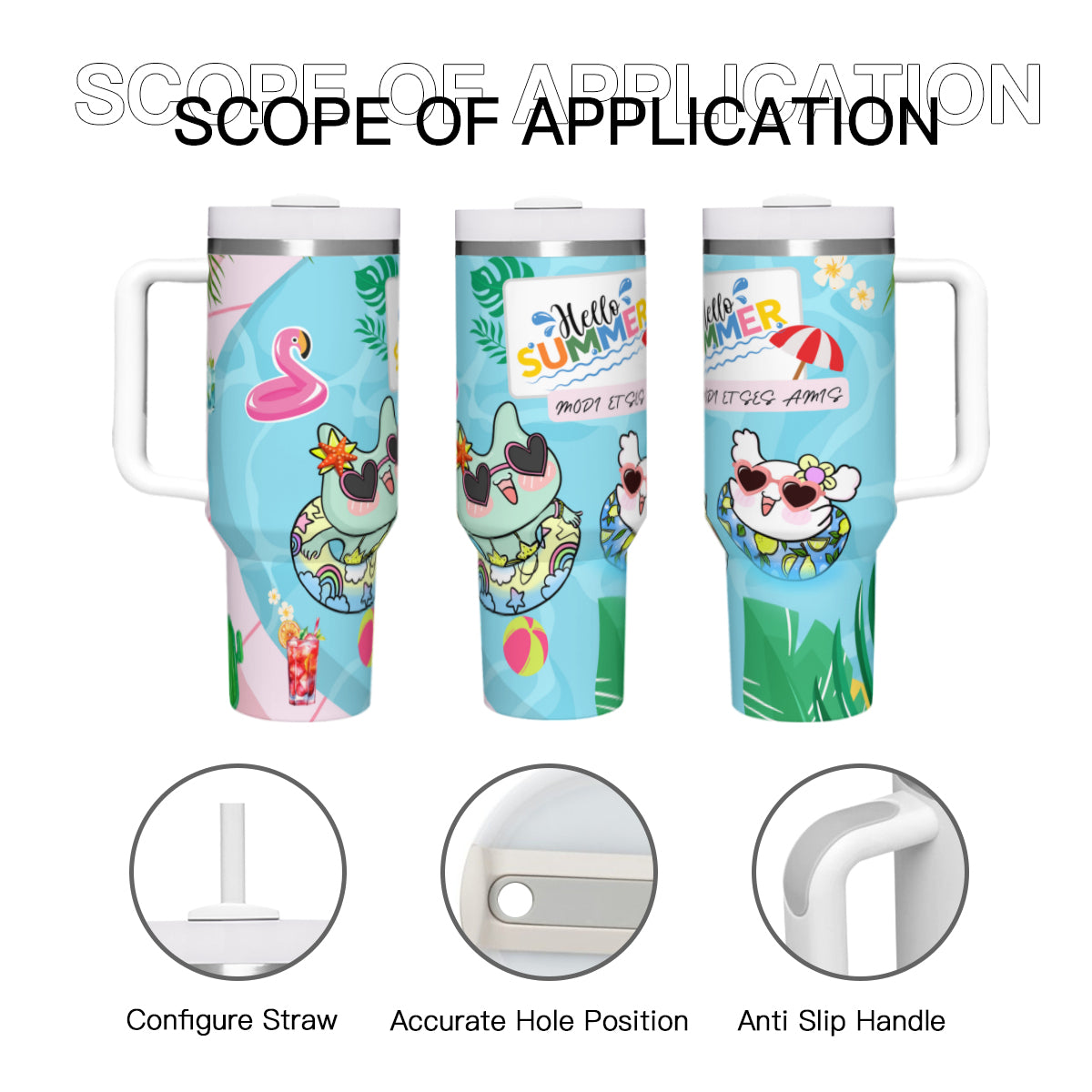 Modi et Ses Amis Waterpark Summer Mug Tumbler | 모디와 친구들 워터파크 써머 머그 텀블러 ✨