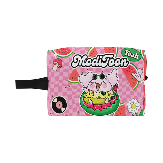 ModiToon Pink Love Daily Pouch, Handle Bag | 모디툰 핑크럽 데일리 파우치 핸들백