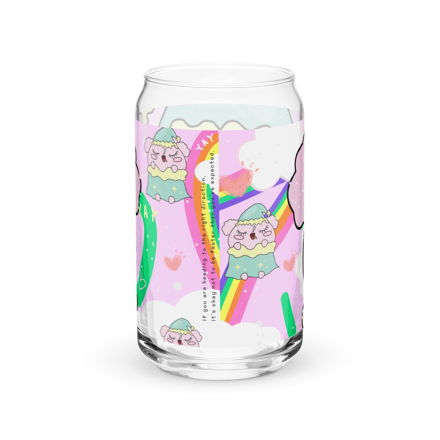 MODITOON PINK Can-shaped glass