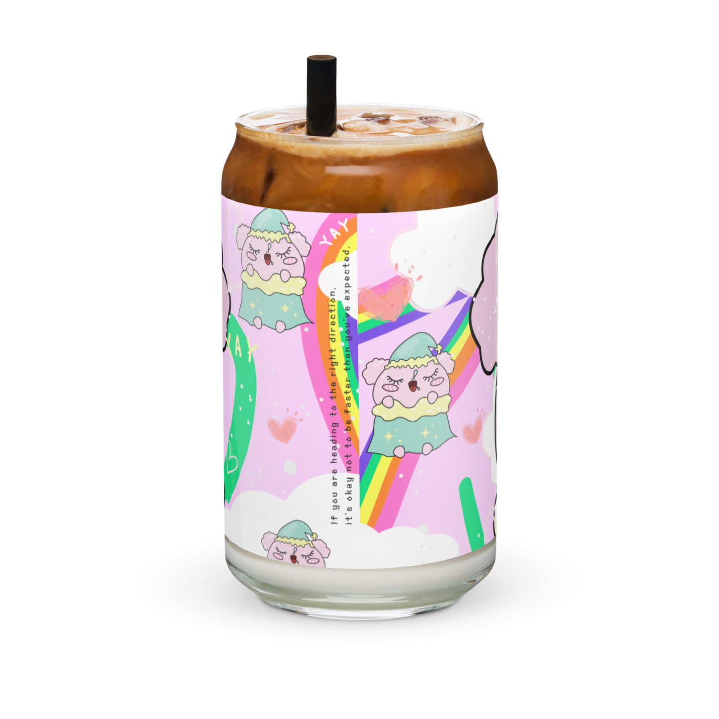 MODITOON PINK Can-shaped glass