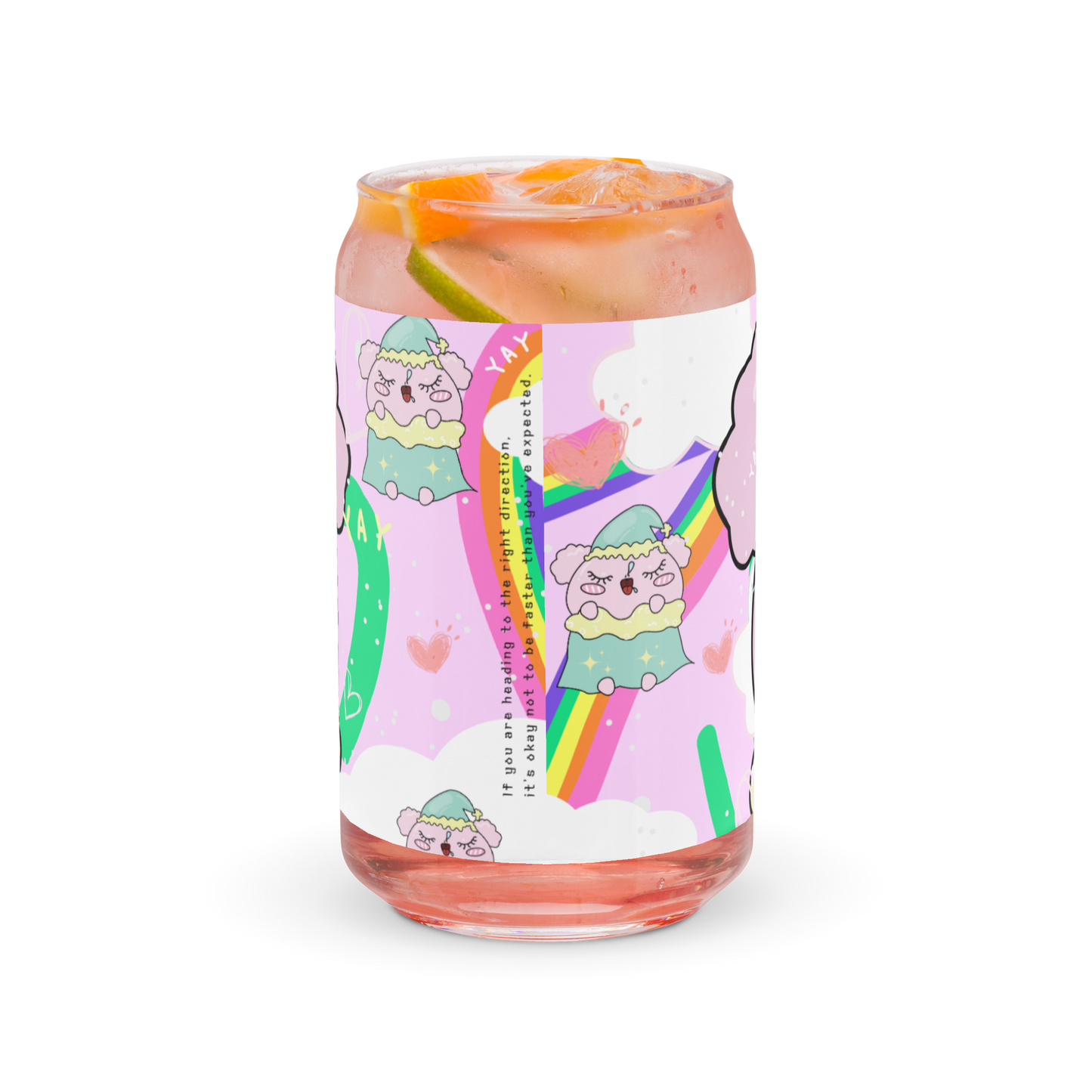 MODITOON PINK Can-shaped glass