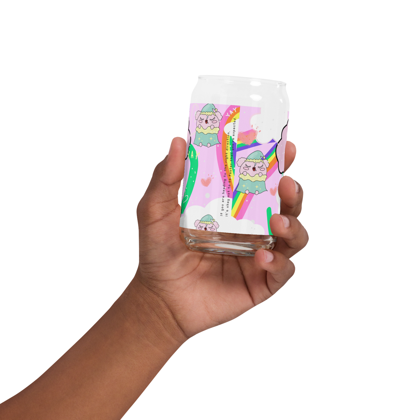 MODITOON PINK Can-shaped glass