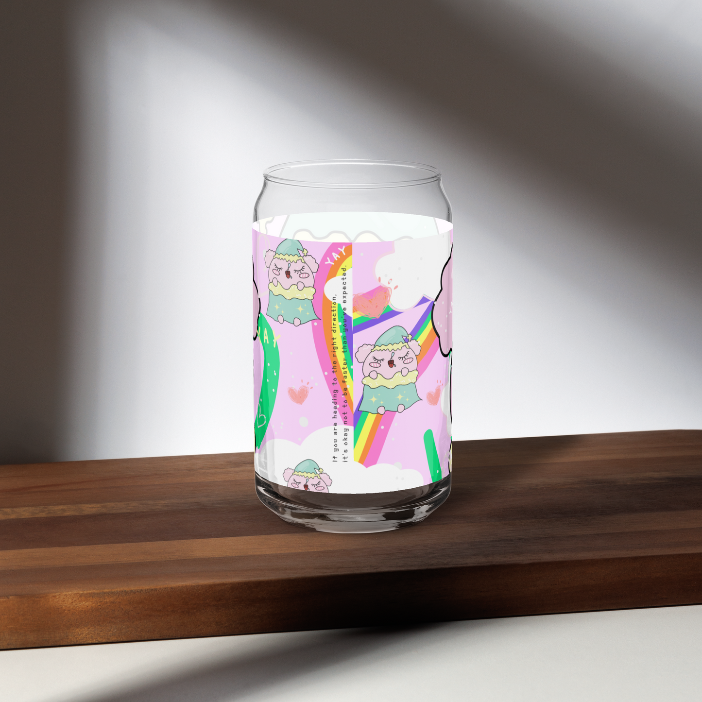 MODITOON PINK Can-shaped glass