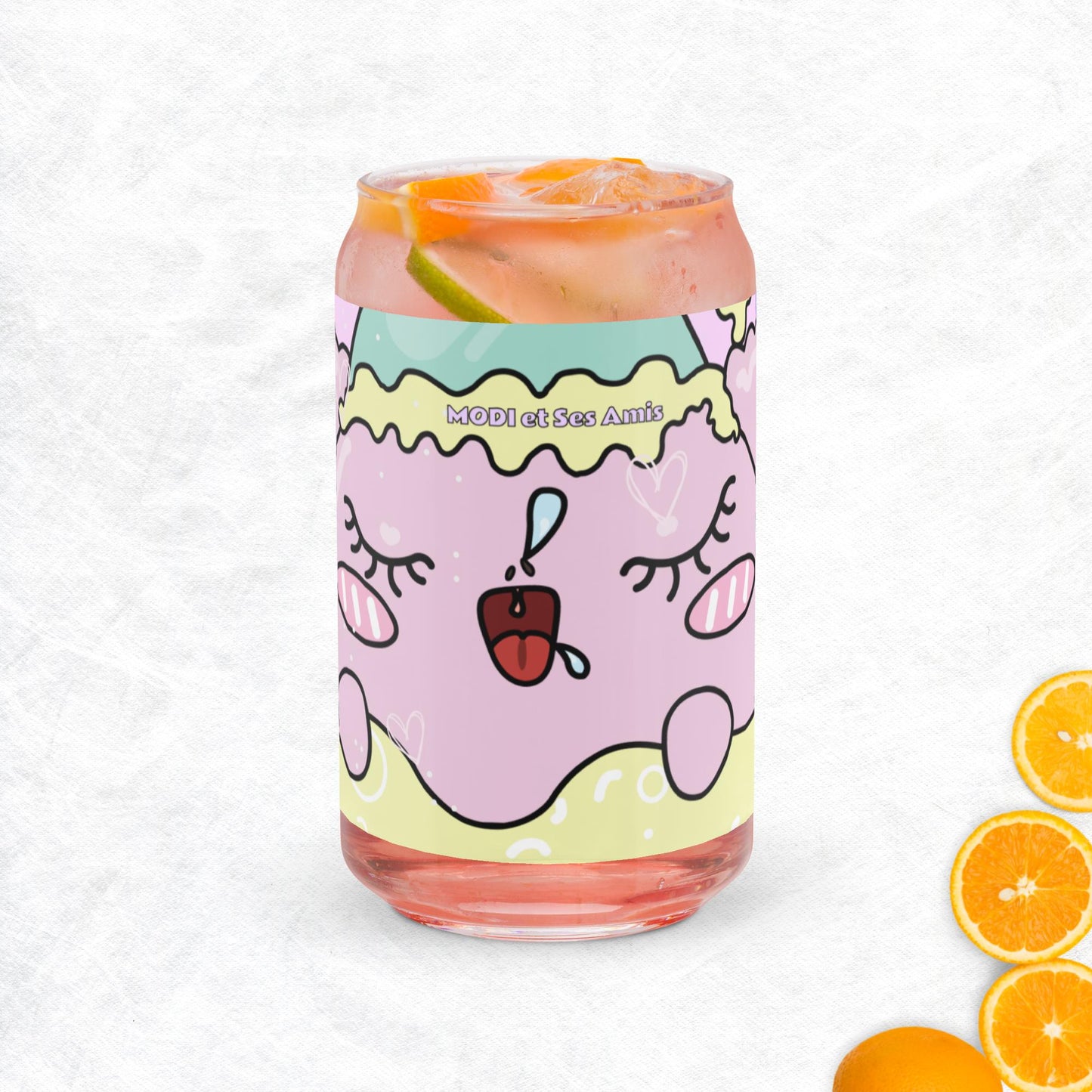 MODITOON PINK Can-shaped glass