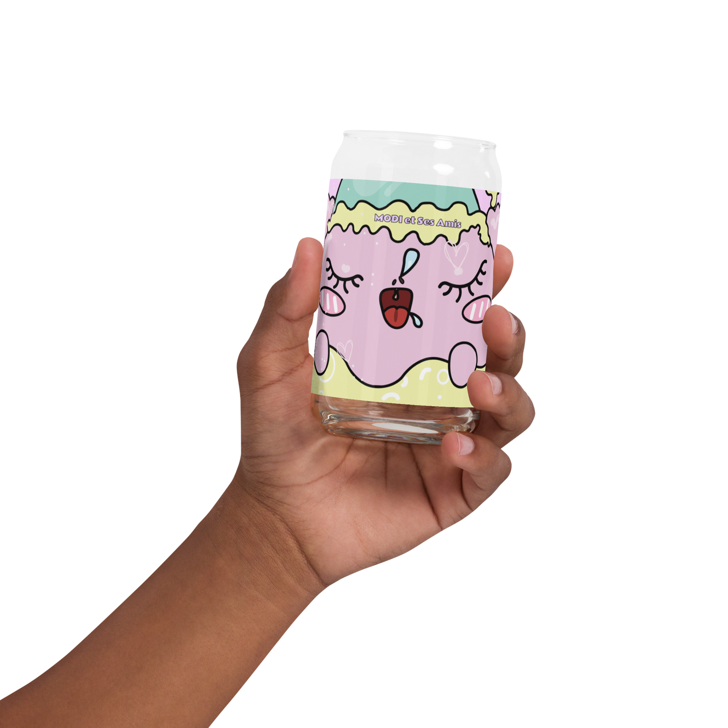 MODITOON PINK Can-shaped glass