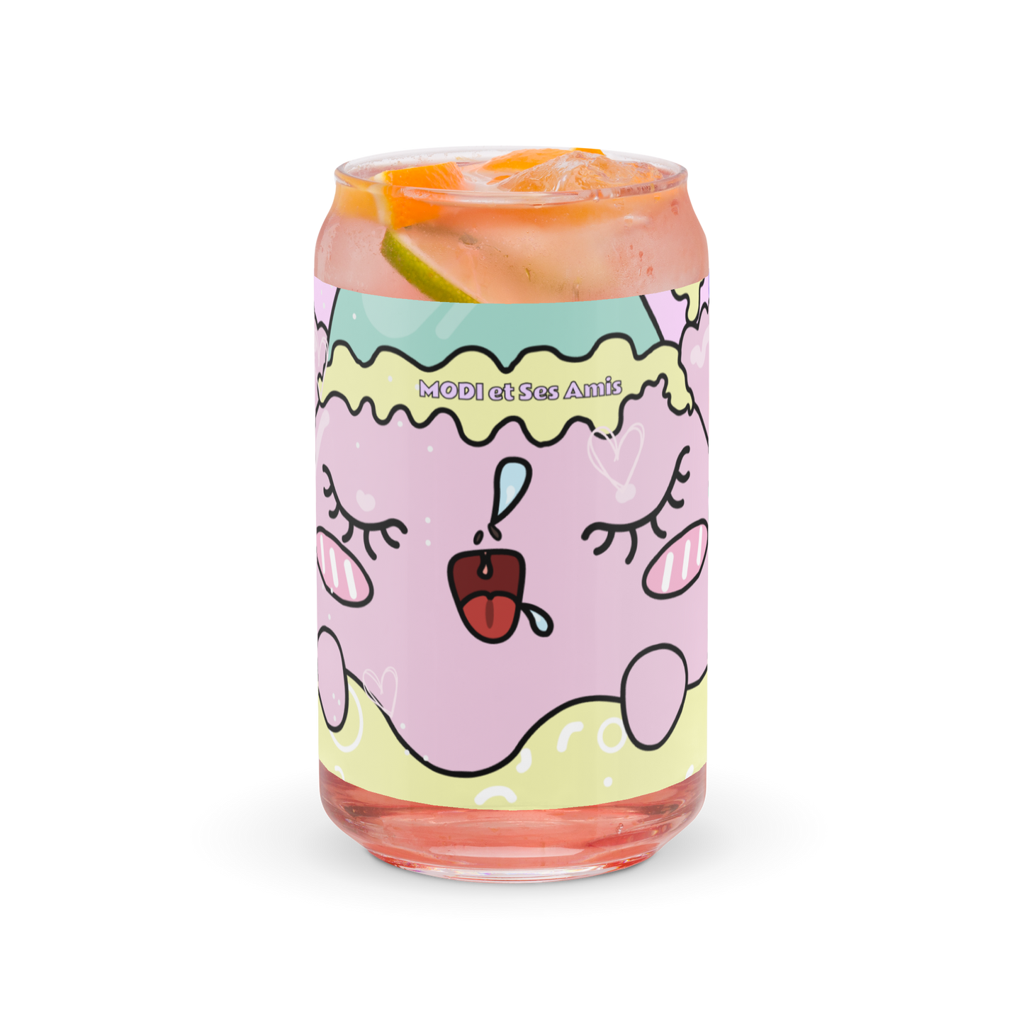 MODITOON PINK Can-shaped glass