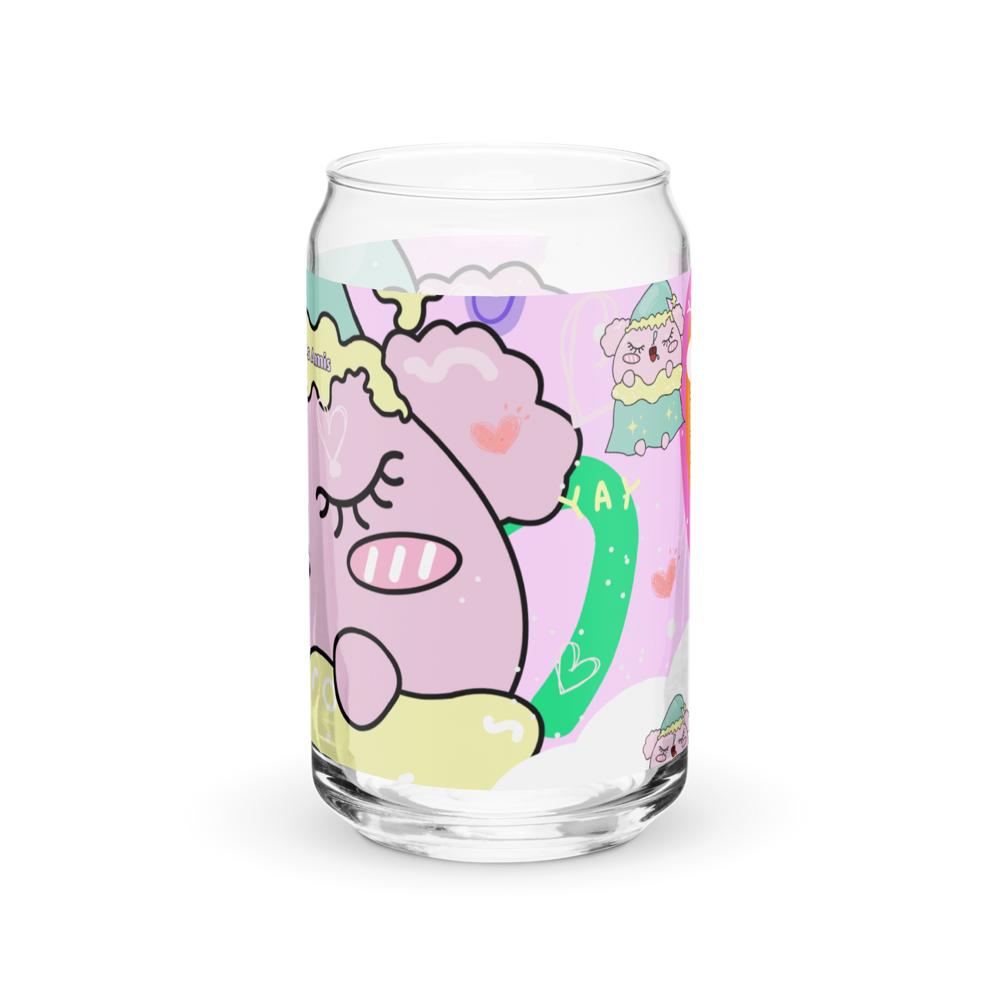 MODITOON PINK Can-shaped glass