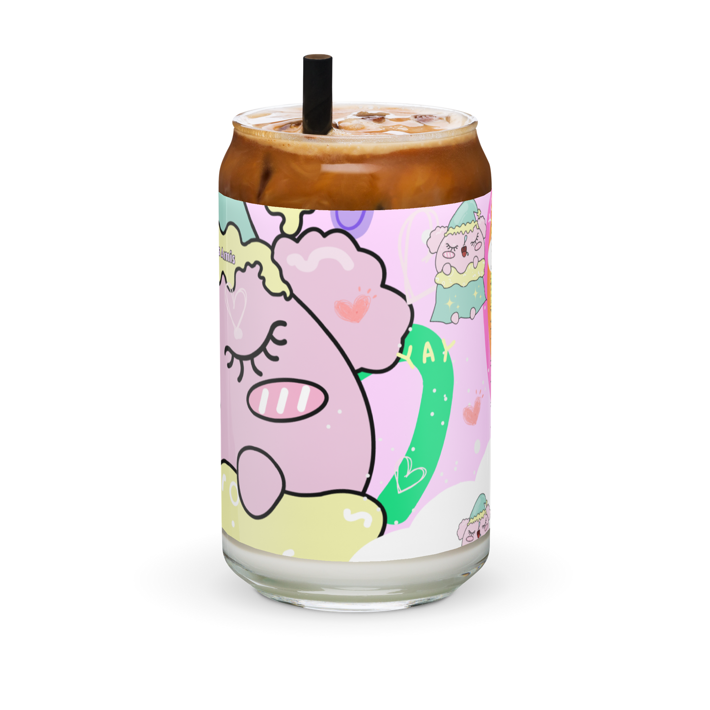 MODITOON PINK Can-shaped glass