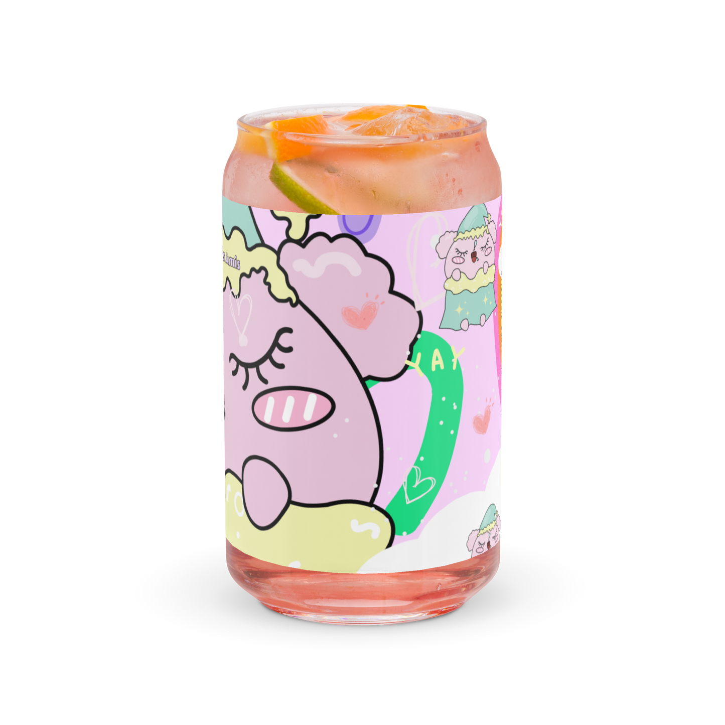 MODITOON PINK Can-shaped glass