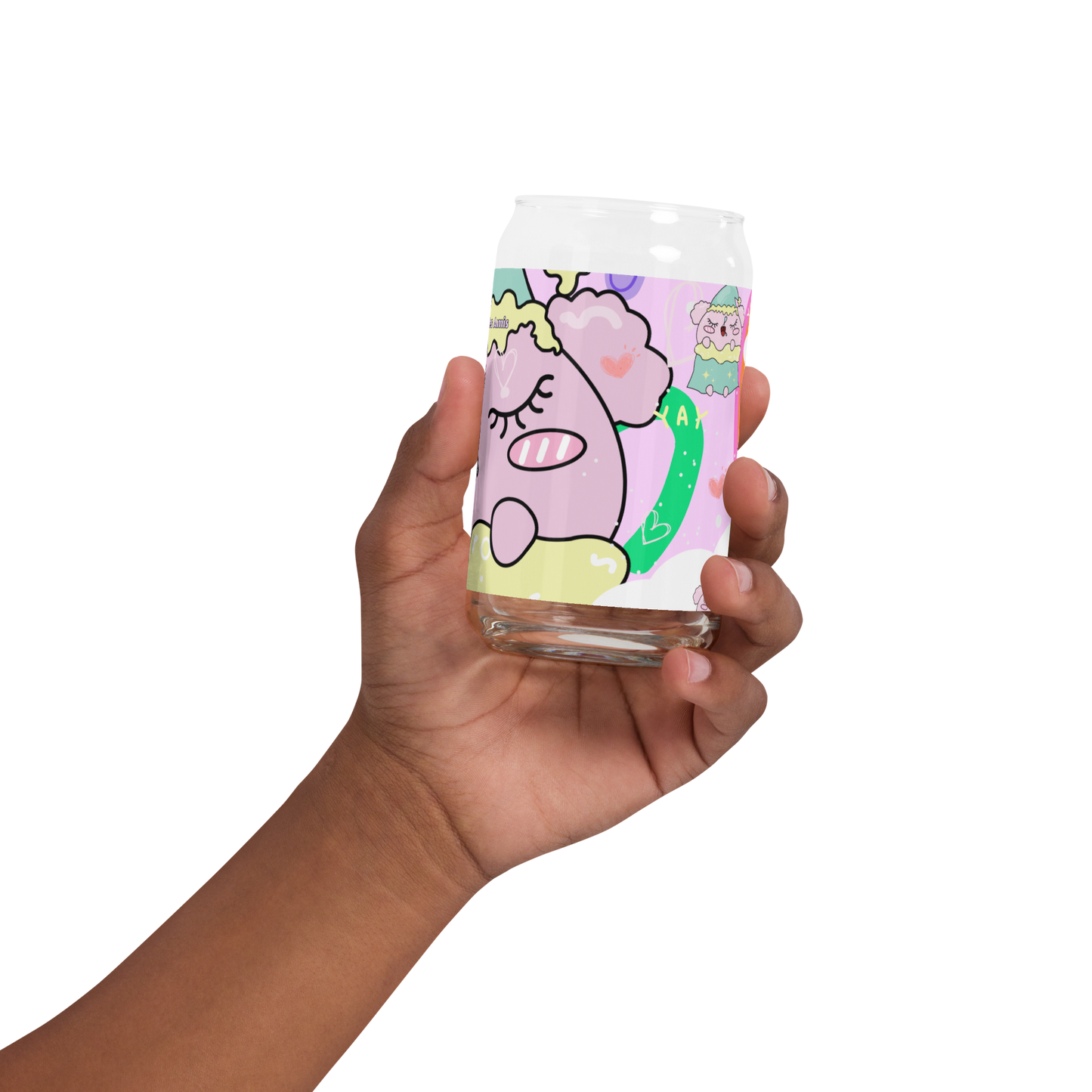 MODITOON PINK Can-shaped glass