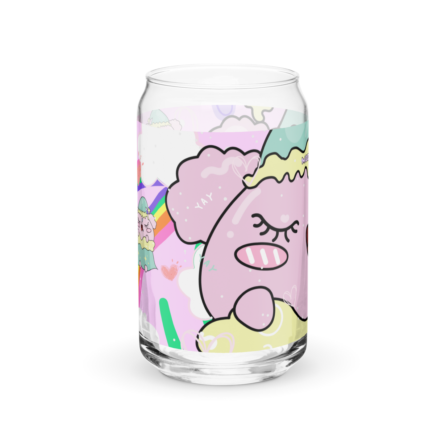 MODITOON PINK Can-shaped glass