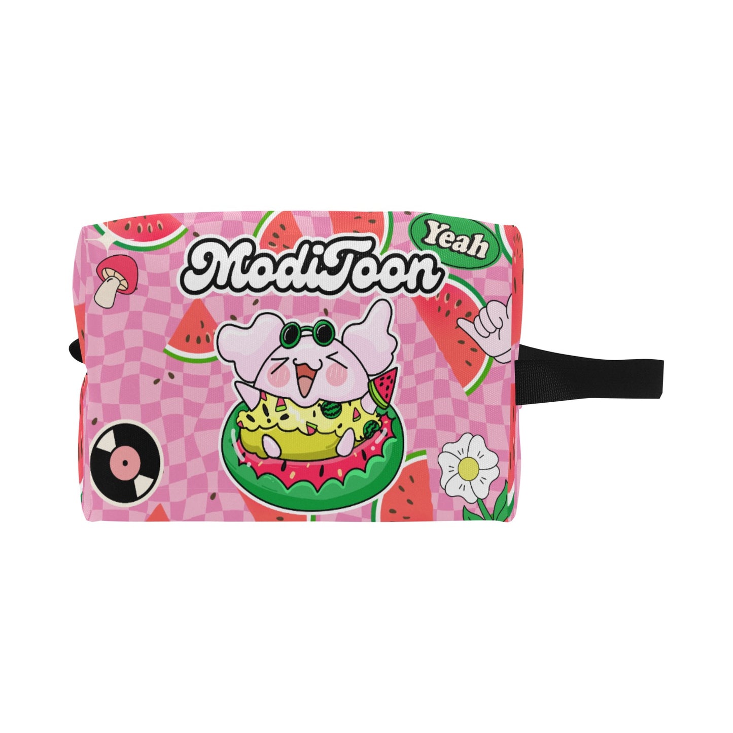 ModiToon Pink Love Daily Pouch, Handle Bag | 모디툰 핑크럽 데일리 파우치 핸들백