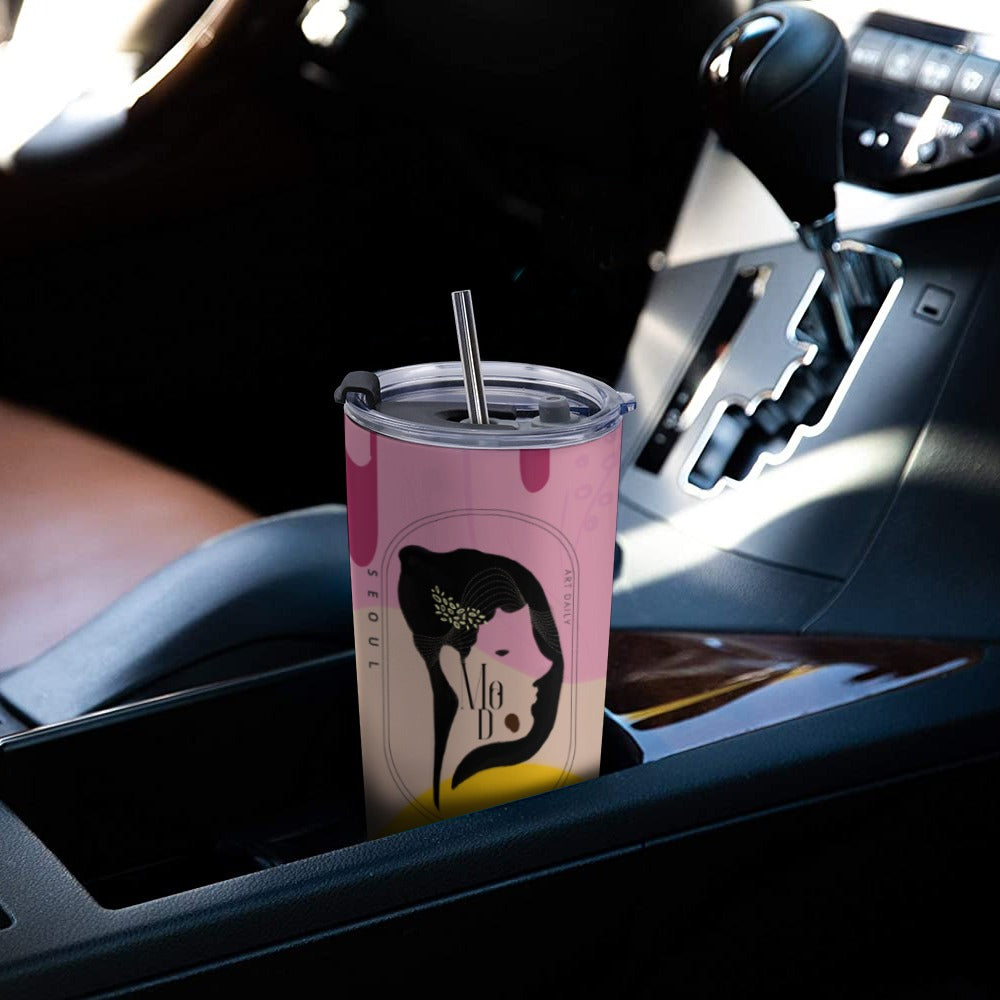 [Dopamine Addict] Pink Sugar Power Travel Coffee Mug 20 Oz