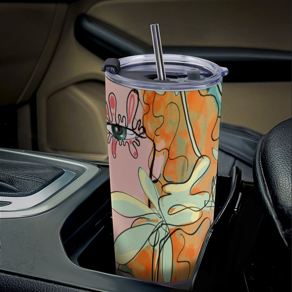 [Spring Mood] Flowery Breeze Travel Coffee Mug 20 Oz