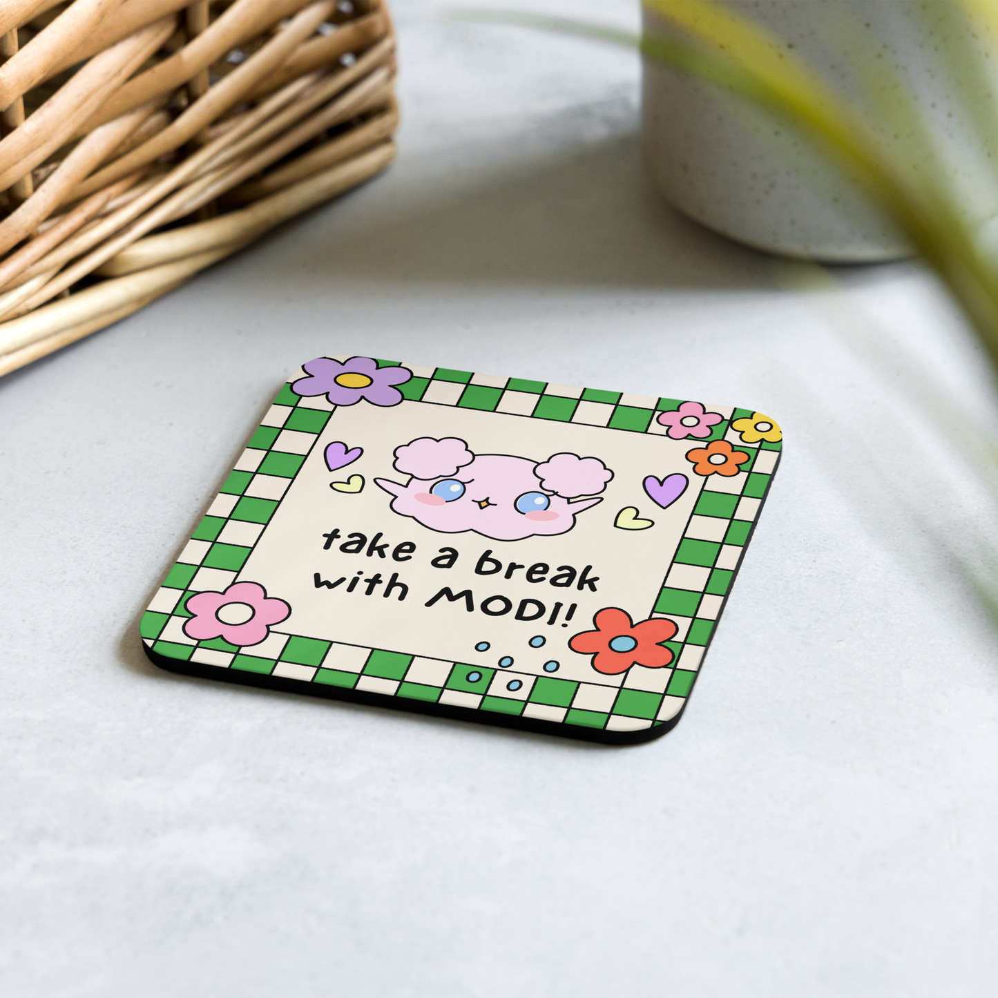 MODI Cork-back coaster