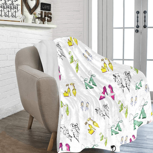 [Dopamine Addict _ Shoes Lover] Soft Micro Fleece Blanket ( Multi size)