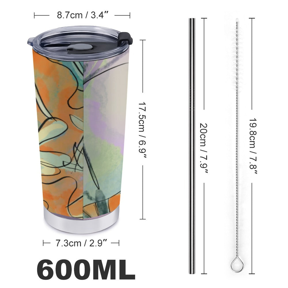 [Spring Mood] Flowery Breeze Travel Coffee Mug 20 Oz