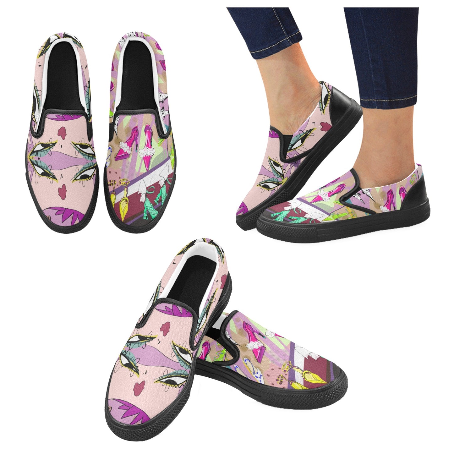 [Dopamine Addict] Slip-on Canvas Women's Shoes