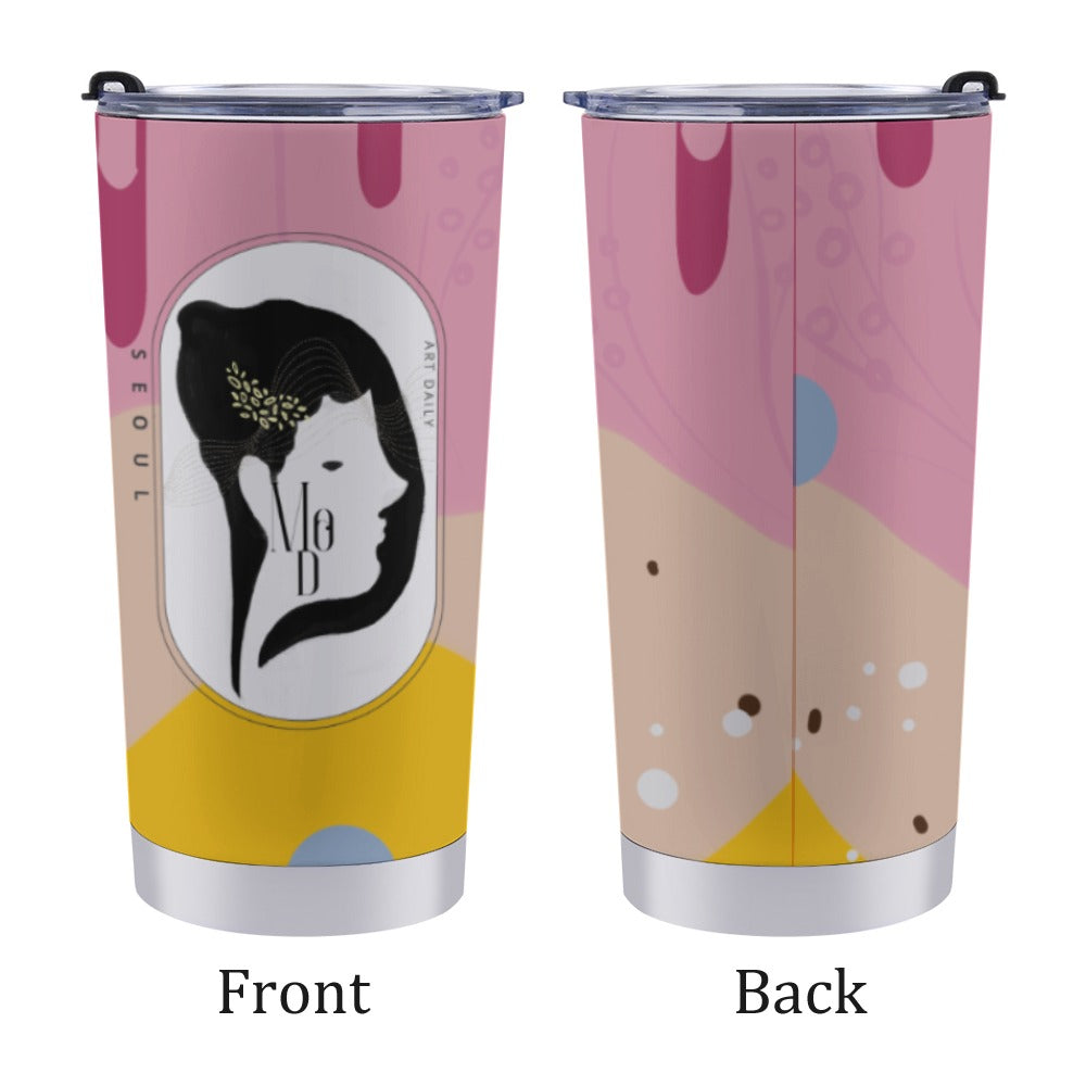 [Accro à la dopamine] Tasse à café de voyage Pink Sugar Power 20 oz