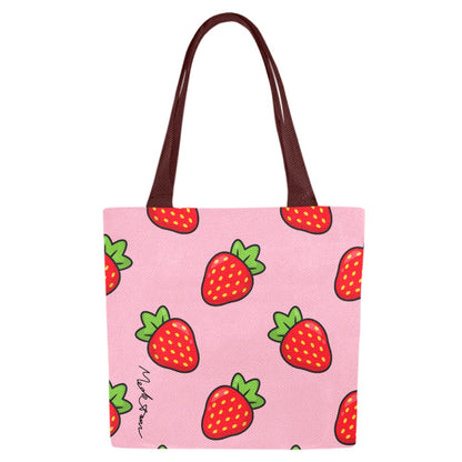 ModiToon Modi's Diary Strawberry Dream Canvas Eco-bag Ensemble de 4 | 모디툰 모디의 다이어리 스트로베리 드림 에코백 4종 세트