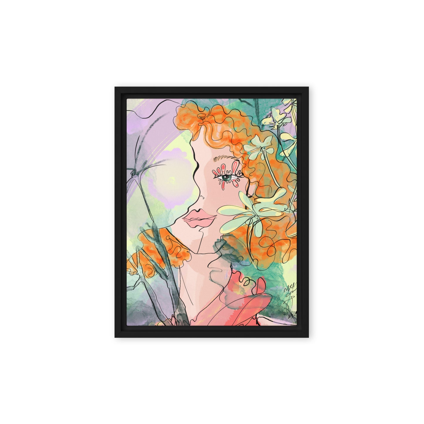 [🎁Limited 100per size worldwide] NIXI Creator Spring Mood Framed canvas [NIXI Creator Special Art Collection]