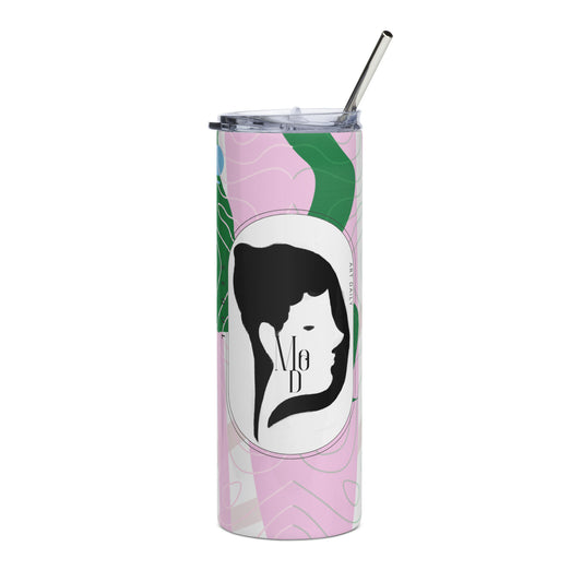 [MODITOON] Pink Cactus Stainless steel tumbler