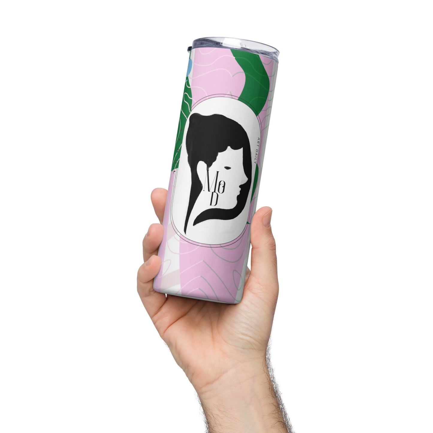 [MODITOON] Pink Cactus Stainless steel tumbler