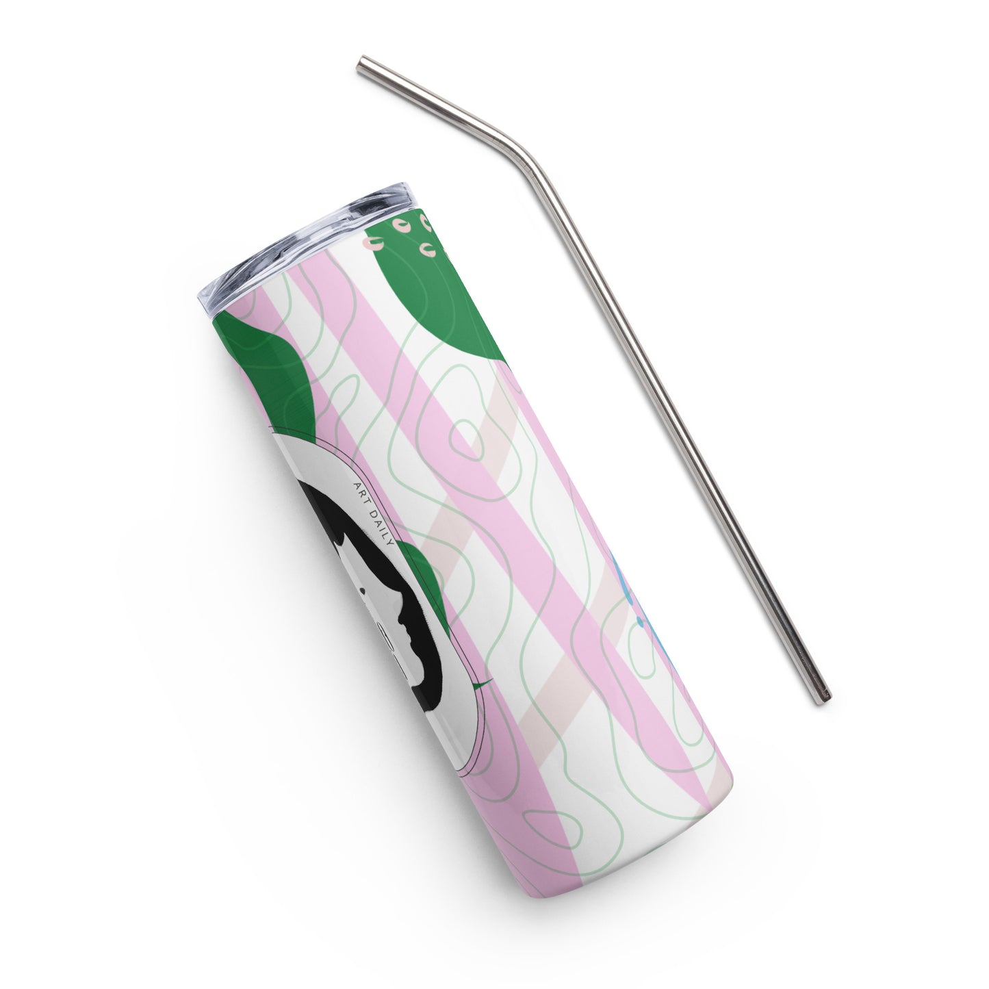 [MODITOON] Pink Cactus Stainless steel tumbler