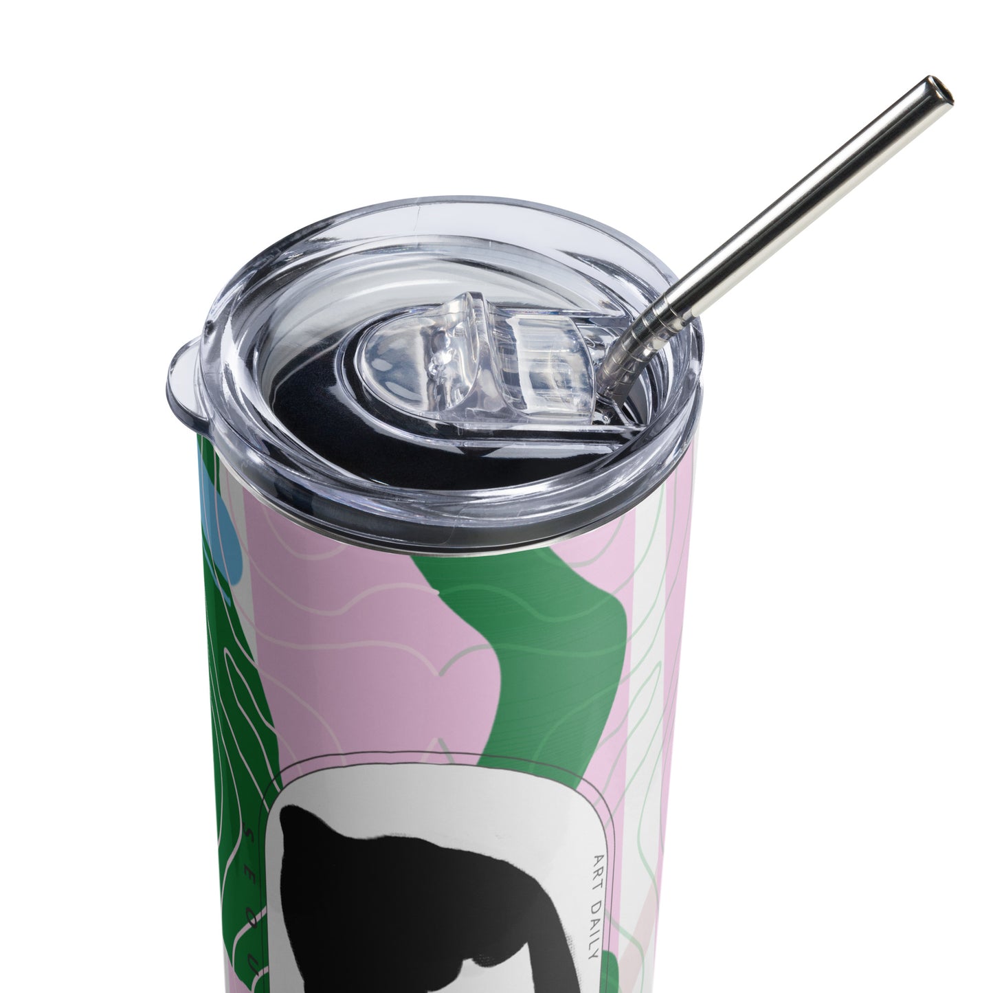 [MODITOON] Pink Cactus Stainless steel tumbler