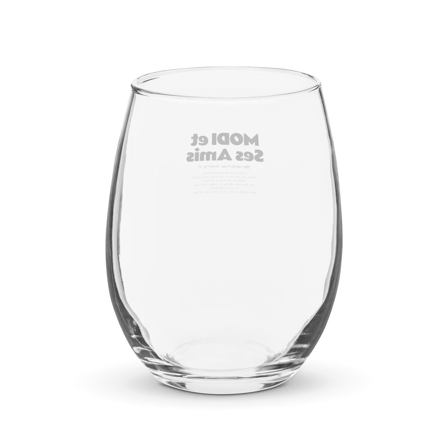 MODITOON Lettering Stemless wine glass