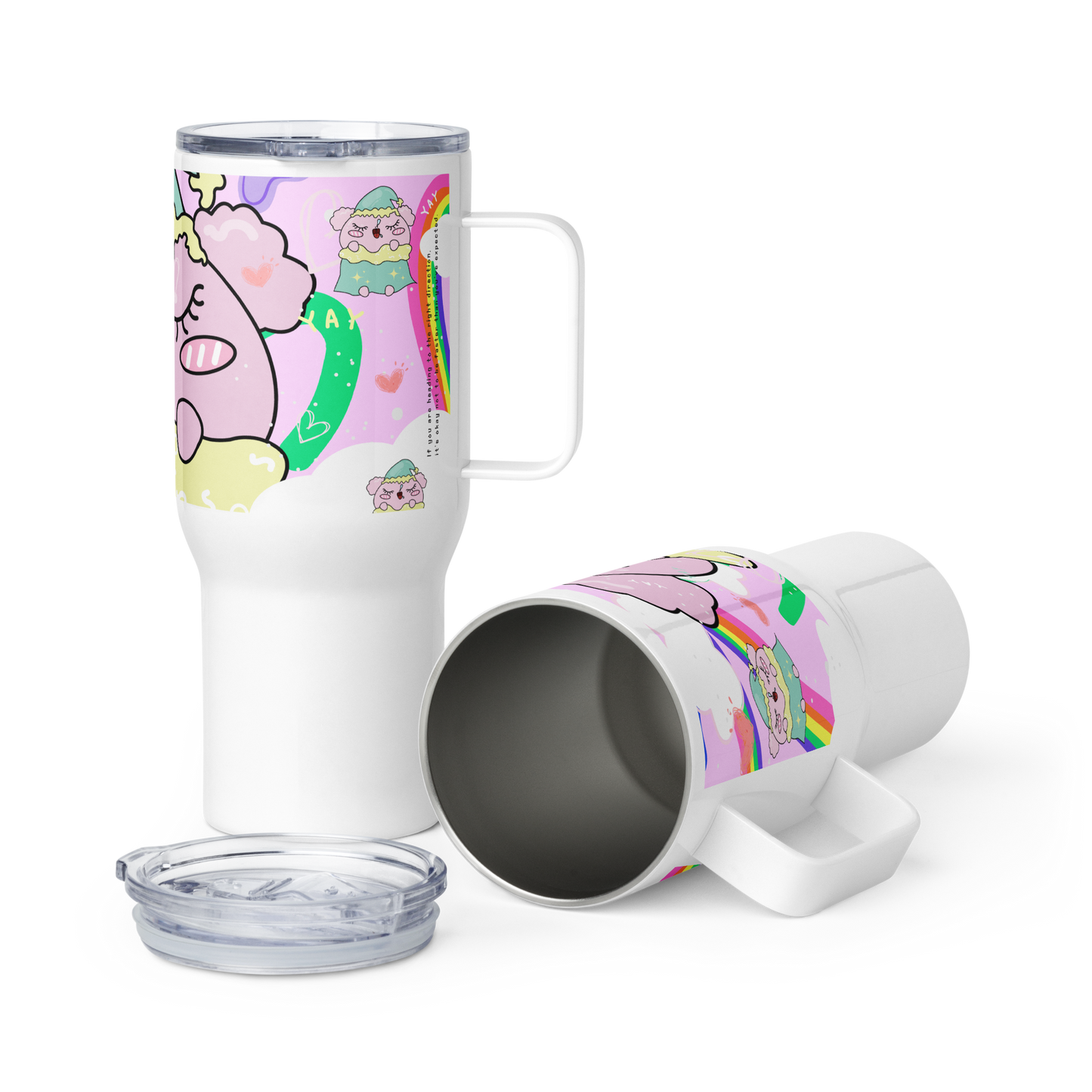 Rainbow Life Moditoon Travel mug with a handle