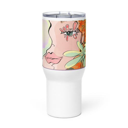 [Spring Mood] Travel mug with a handle