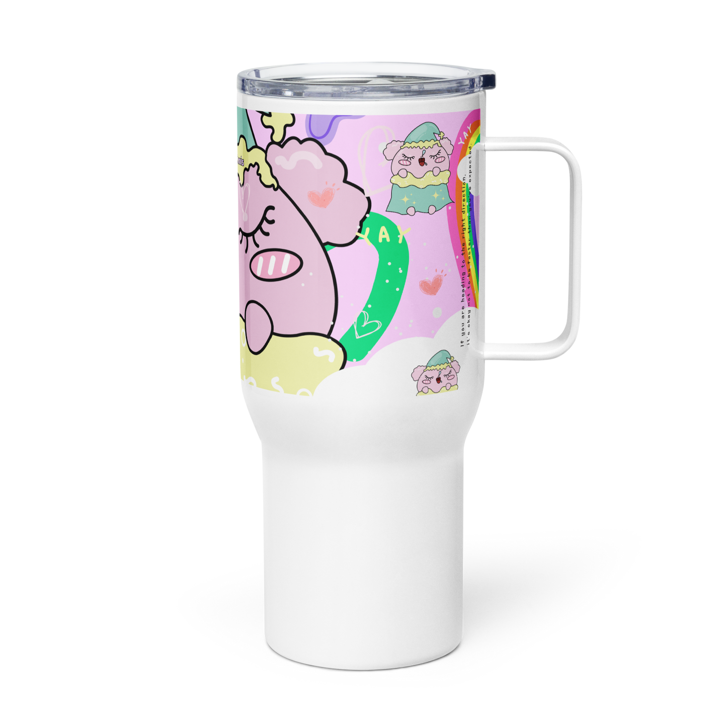 Rainbow Life Moditoon Travel mug with a handle